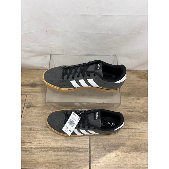 Adidas Daily 4.0 Men's Dark Gray‎ Canvas Gum Sole Lace Up Sneakers Size 11.5 - Picture 9 of 10